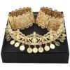 Ensembles de bijoux de mariage bracelet à fleurs, chaîne à cheveux