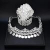 Ensembles de bijoux de mariage bracelet à fleurs, chaîne à cheveux – Image 5
