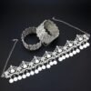 Ensembles de bijoux de mariage bracelet à fleurs, chaîne à cheveux – Image 6