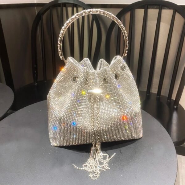 Sacs à Main de Luxe pour Femmes - Pochette Seau, Sac de Soirée, Sac à Bandoulière en Cristal