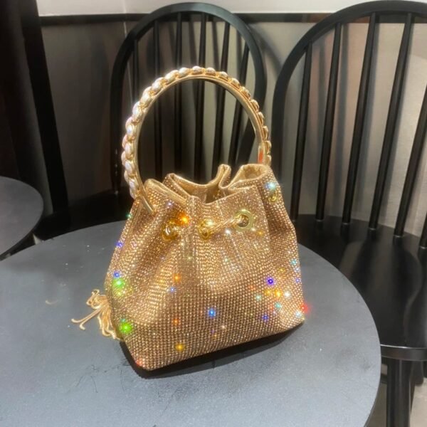 Sacs à Main de Luxe pour Femmes - Pochette Seau, Sac de Soirée, Sac à Bandoulière en Cristal - Image 2