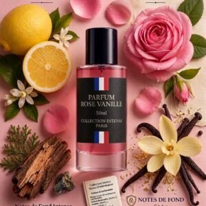 Parfum Rose Vanille 50 ml – Collection Intense