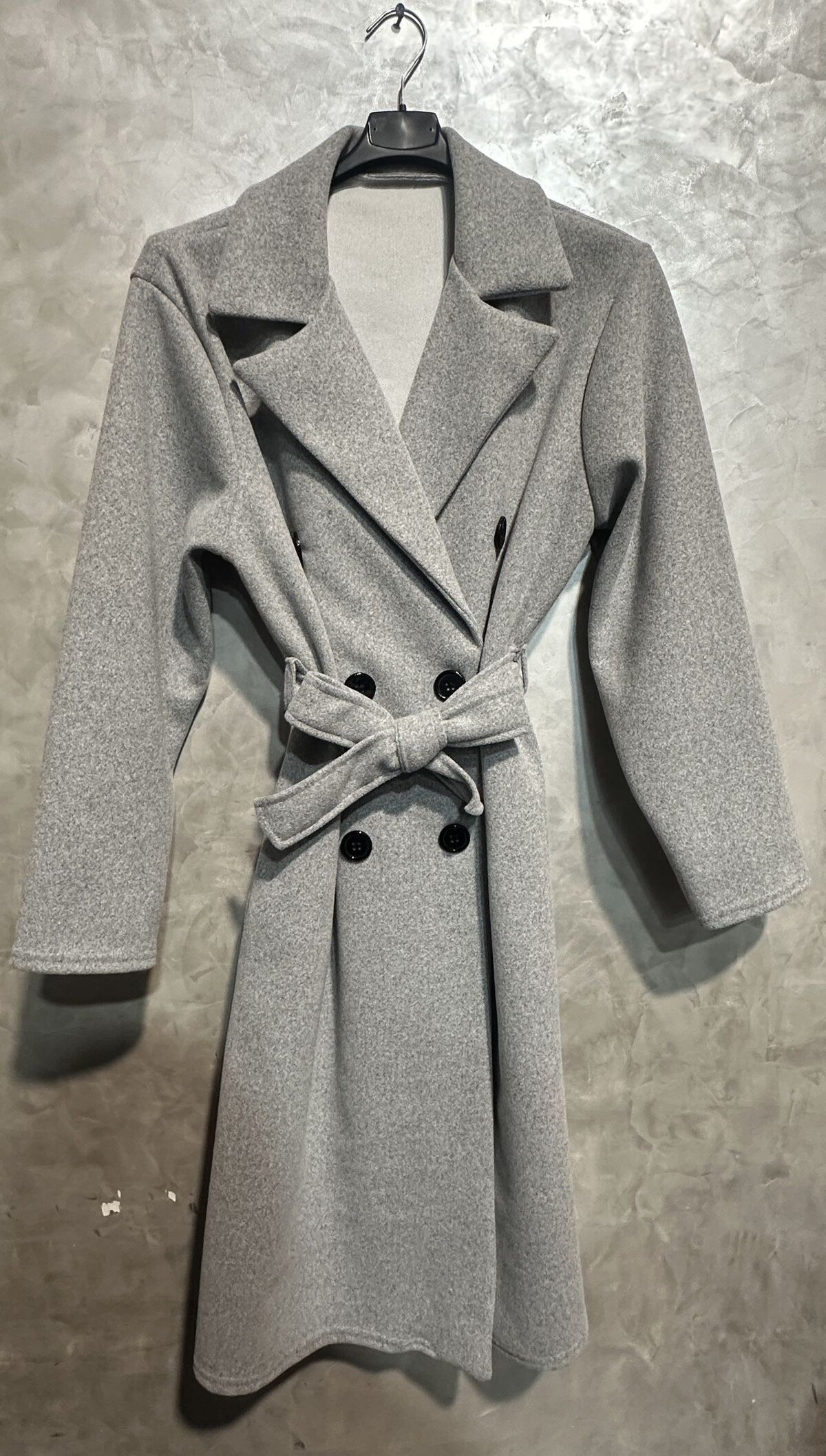 Manteaux en laine pour femme – doubele boutonnage – Automne et hiver – Trench avec ceinture – avec poches – Image 4