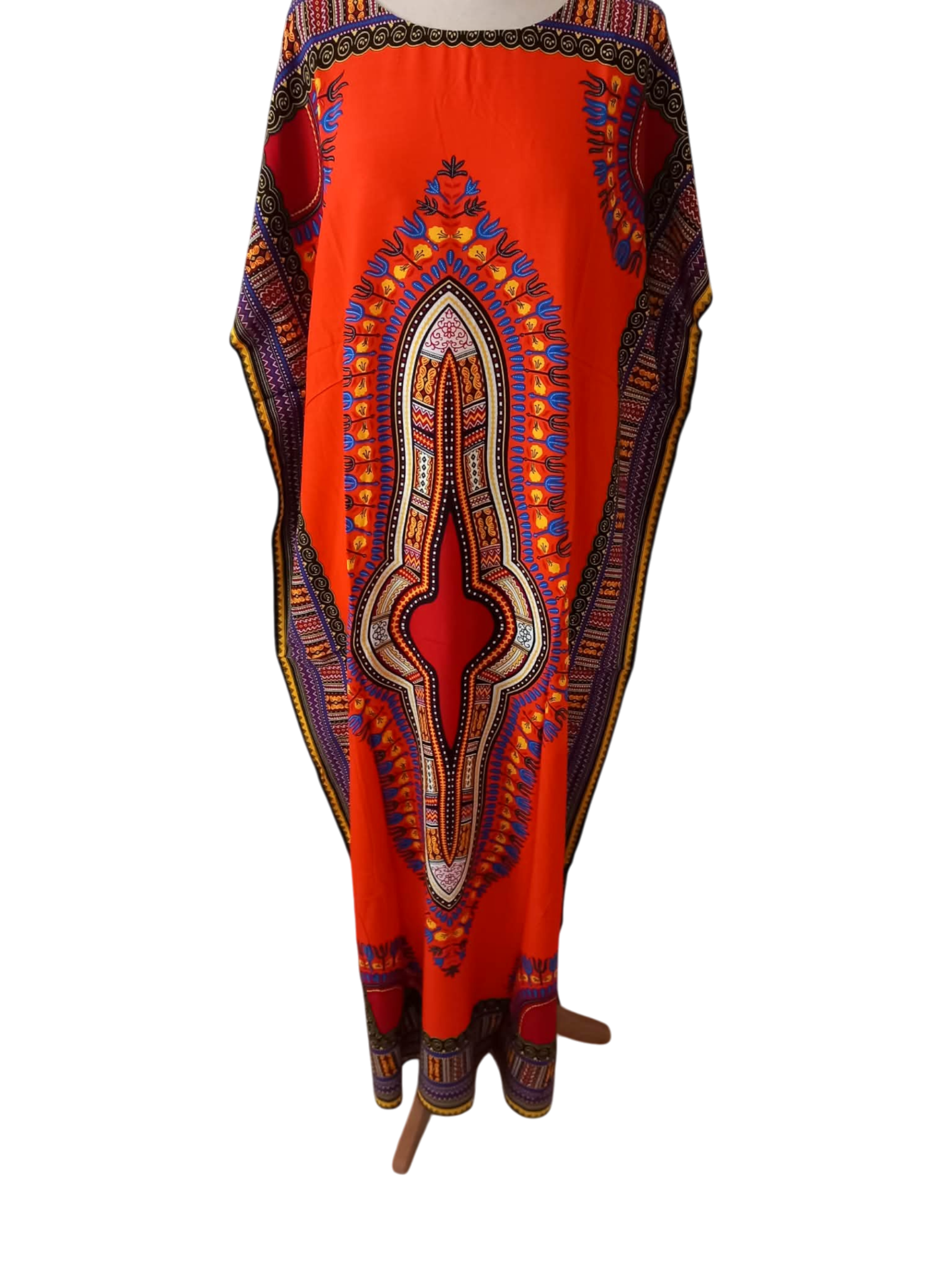 Dashiki – Robe Maxi africaine pour femmes, coton, imprimé coloré, ample, manches chauve-souris, élégante, longue – Image 3