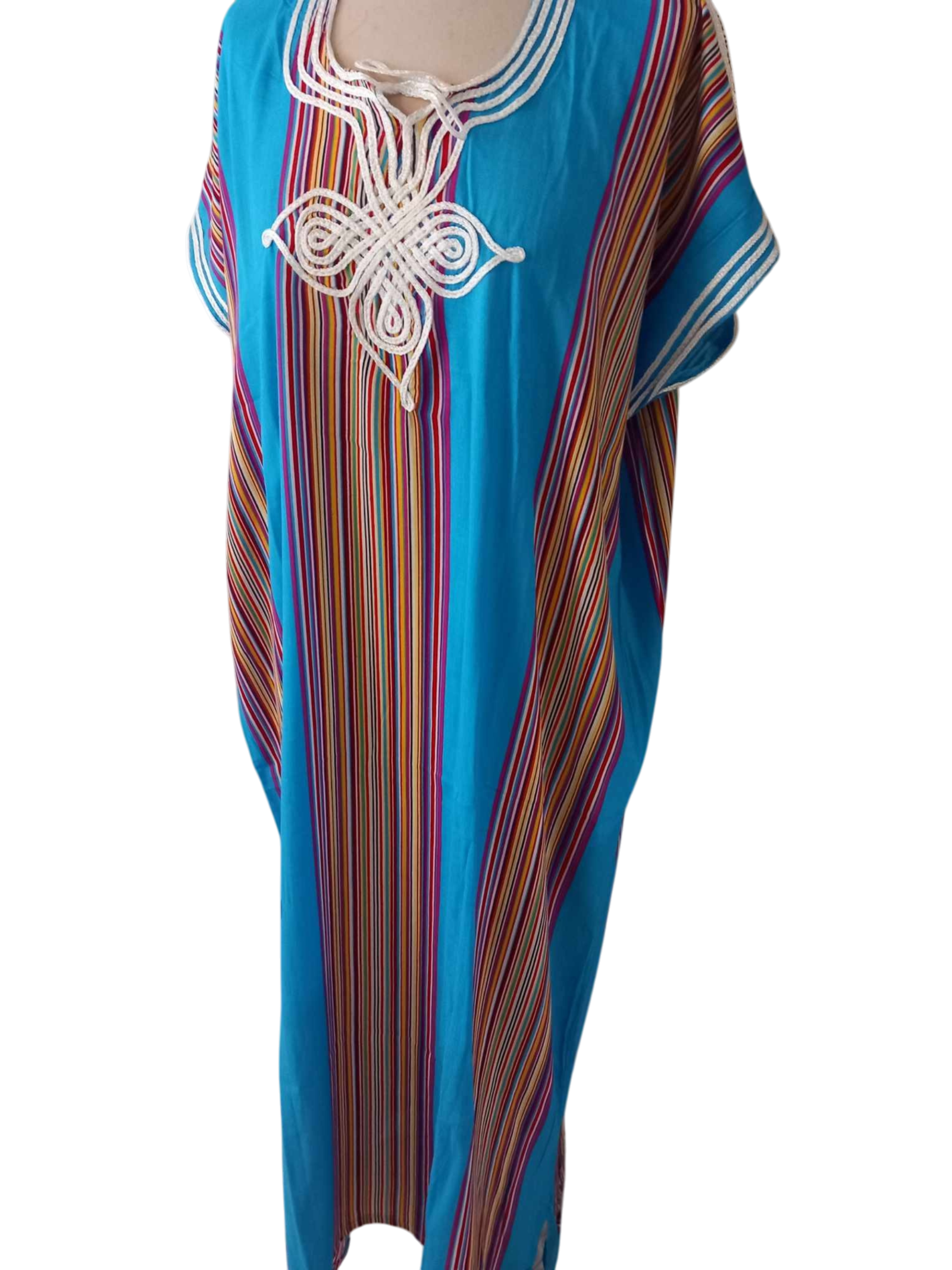 Gandoura marocaine bleu – tenue traditionnelle élégante et respirante – Image 2