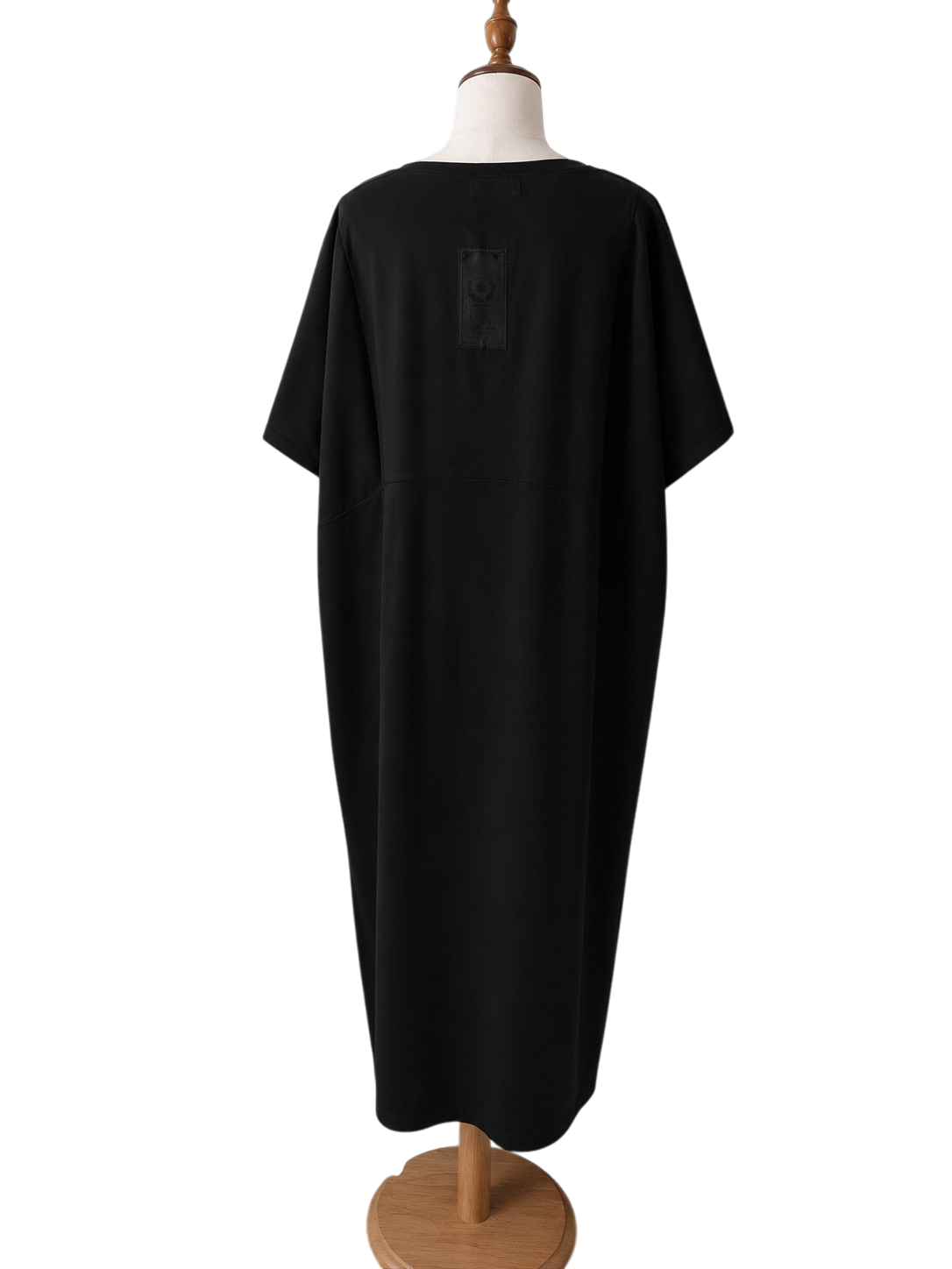 Gandoura Femme Brodée en Coton – Robe Longue Élégante noire – Image 3